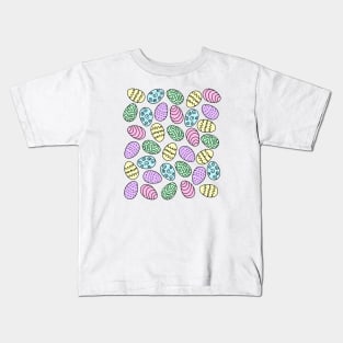 Cute Pastel Easter Eggs Holiday Doodle Design, made by EndlessEmporium Kids T-Shirt